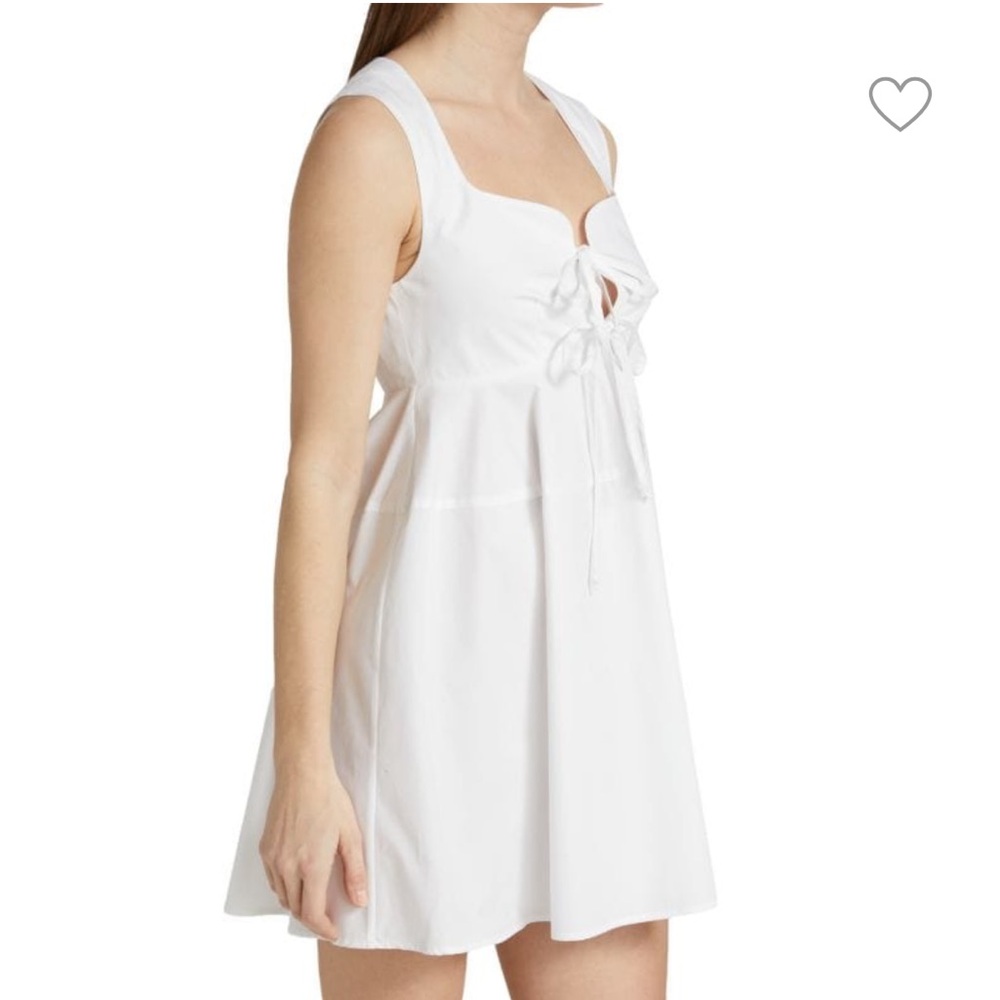 MATTHEW BRUCH APRON COTTON POPLIN MINI DRESS